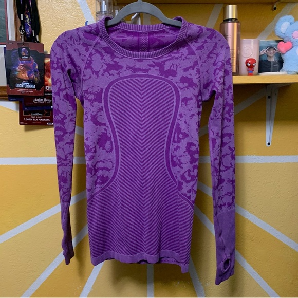 Lululemon Swiftly Tech Long Sleeve Crew Heathered Tender Violet  Size 4 - Picture 3 of 9
